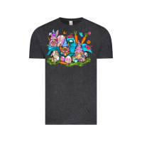 Vintage Black Easter gnomies with truck Vintage Tee - NancyCooperArtShop