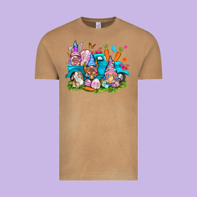 Easter Gnomies With Truck Vintage Tee Designed By Nancycooperartshop