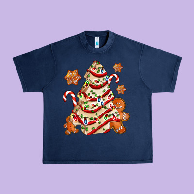 Christmas Tree Cake And Cookies Ado Urban Heavy Tee Designed By Adodesignshop