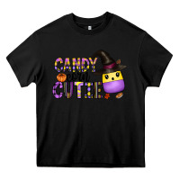 Black Candy Corn Cutie Heavy Core Tee - CowhideDigitalArt