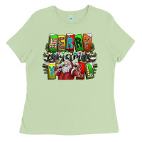 Matcha merry christmas yall Ladies Tee - CowhideDigitalArt