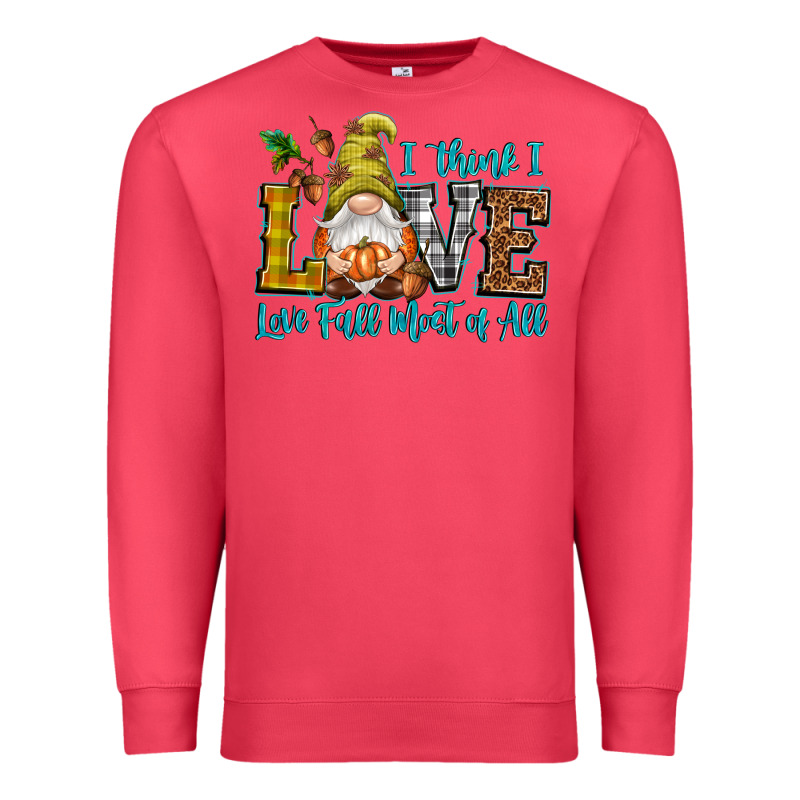 I Think I Love Fall Most Of All Premium Sweatshirt by NancyCooperArtShop | Teevron