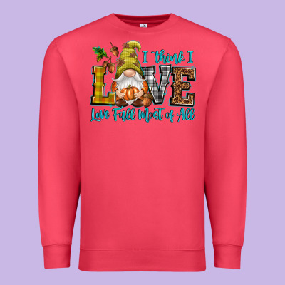 I Think I Love Fall Most Of All Premium Sweatshirt Designed By Nancycooperartshop