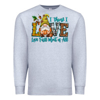 Heather Grey I think i love Fall most of all Premium Sweatshirt - NancyCooperArtShop
