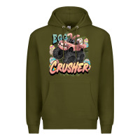 Army Green Egg crusher Easter truck Easter Day Premium Hoodie - HowdyJamesFarm