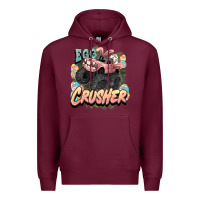 Burgundy Egg crusher Easter truck Easter Day Premium Hoodie - HowdyJamesFarm