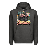 Charcoal Heather Egg crusher Easter truck Easter Day Premium Hoodie - HowdyJamesFarm