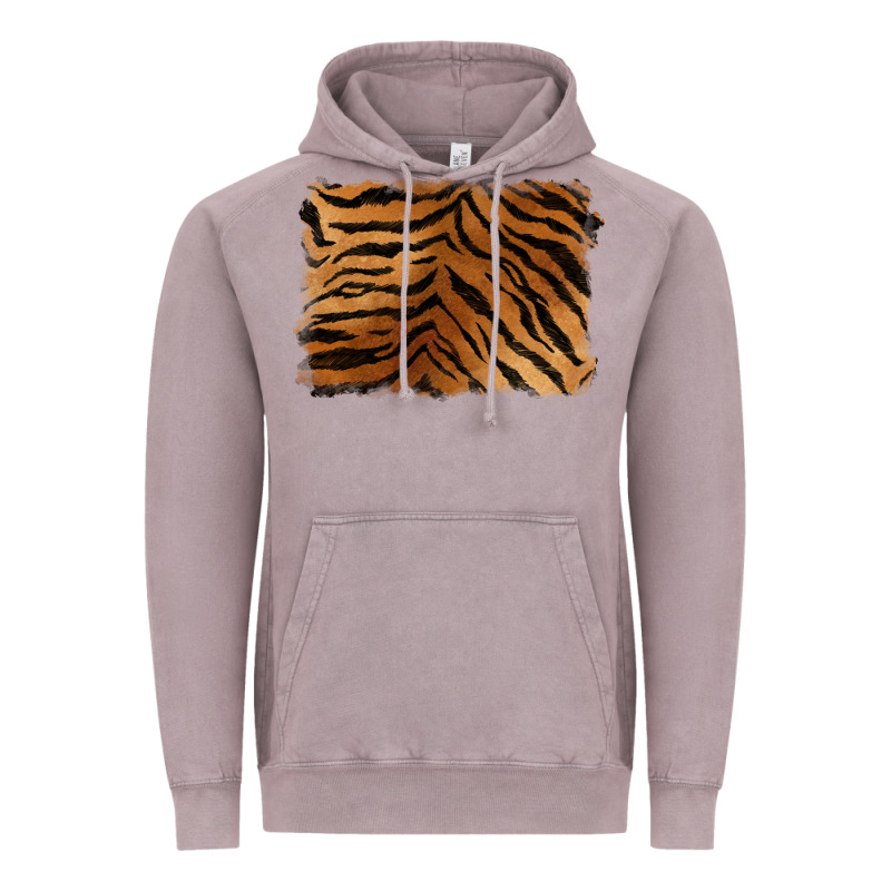 Handdrawn Tiger Pattern Background Vintage Hoodie by BarkalooDesign | Teevron
