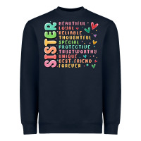 Navy sister beautiful loyal reliable Heavyweight Sweatshirt - MaliasSmallBusiness