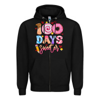 Black 100 days sweeter Zipper Hoodie - Artiststas