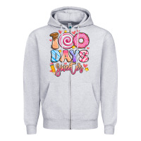 Heather Grey 100 days sweeter Zipper Hoodie - Artiststas