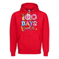Red 100 days sweeter Zipper Hoodie - Artiststas