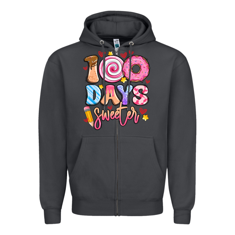 100 Days Sweeter Zipper Hoodie by Artiststas | Teevron