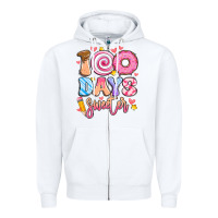 White 100 days sweeter Zipper Hoodie - Artiststas