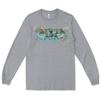 Heather Grey river life Long Sleeve Tee - NancyCooperArtShop