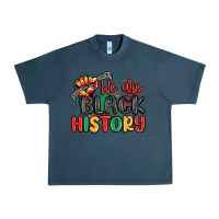 Midnight Navy we are black history Urban Heavy Tee - MaliasSmallBusiness