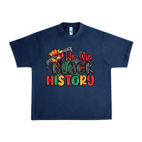 Navy we are black history Urban Heavy Tee - MaliasSmallBusiness