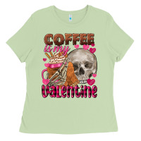 Matcha coffee is my valentine skull Ladies Tee - FaDigitalArtStudio