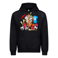 Black Soccer Cold Drink Frappe Urban Hoodie - FaDigitalArtStudio