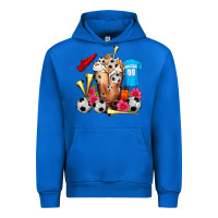 Cobalt Soccer Cold Drink Frappe Urban Hoodie - FaDigitalArtStudio