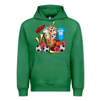 Emerald Soccer Cold Drink Frappe Urban Hoodie - FaDigitalArtStudio