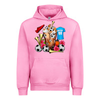 Fuchsia Pink Soccer Cold Drink Frappe Urban Hoodie - FaDigitalArtStudio