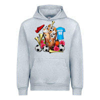 Heather Grey Soccer Cold Drink Frappe Urban Hoodie - FaDigitalArtStudio