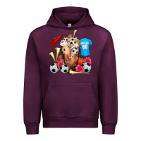 Mauve Wine Soccer Cold Drink Frappe Urban Hoodie - FaDigitalArtStudio