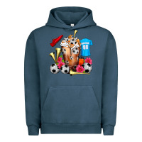 Pigment Midnight Navy Soccer Cold Drink Frappe Urban Hoodie - FaDigitalArtStudio