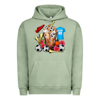 Pigment Oil Green Soccer Cold Drink Frappe Urban Hoodie - FaDigitalArtStudio