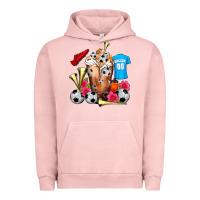 Pigment Salmon Soccer Cold Drink Frappe Urban Hoodie - FaDigitalArtStudio