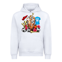 White Soccer Cold Drink Frappe Urban Hoodie - FaDigitalArtStudio