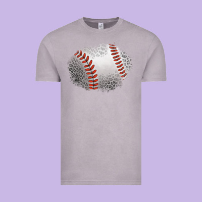 Leopard Baseball Patch Vintage Tee Designed By Jasminsmagicworld