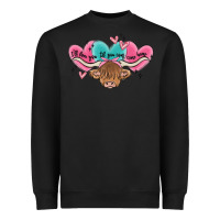 Black western cow and heart Heavyweight Sweatshirt - MaliasSmallBusiness
