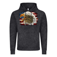 Vintage Black American Flag Eagle Vintage Hoodie - LillyAllenDesigns
