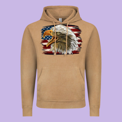 American Flag Eagle Vintage Hoodie Designed By Lillyallendesigns