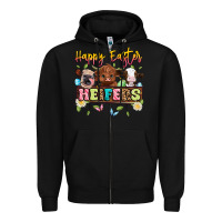 Black happy easter heifers Zipper Hoodie - Artiststas