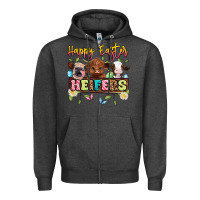 Charcoal Heather happy easter heifers Zipper Hoodie - Artiststas