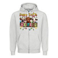 Dove Grey happy easter heifers Zipper Hoodie - Artiststas