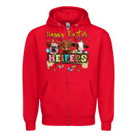 Red happy easter heifers Zipper Hoodie - Artiststas