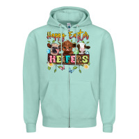 Seafoam happy easter heifers Zipper Hoodie - Artiststas