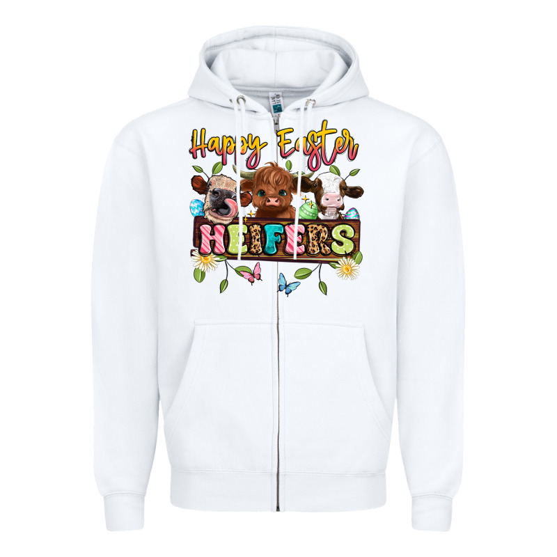 Happy Easter Heifers Zipper Hoodie by Artiststas | Teevron