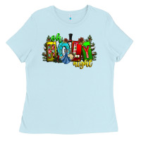 Baby Blue oh holy night Ladies Tee - CowhideDigitalArt