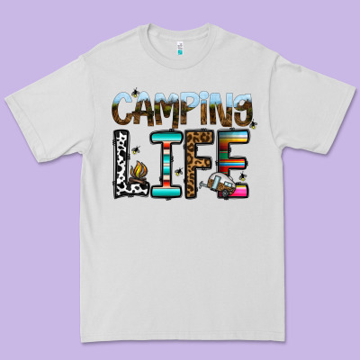 Camping Life Premium Tee Designed By Cowhidedigitalart