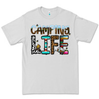 Dove Grey camping life Premium Tee - CowhideDigitalArt