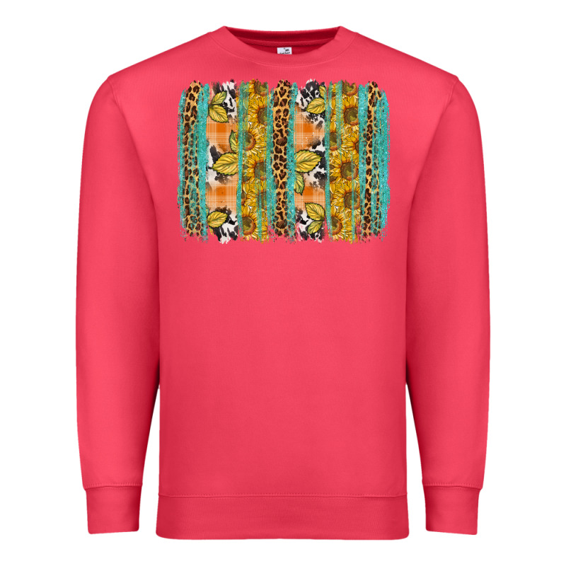 Fall Sunflower Brushstrokes Premium Sweatshirt by NancyCooperArtShop | Teevron