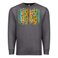 Charcoal Heather Fall sunflower brushstrokes Premium Sweatshirt - NancyCooperArtShop