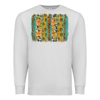 Dove Grey Fall sunflower brushstrokes Premium Sweatshirt - NancyCooperArtShop