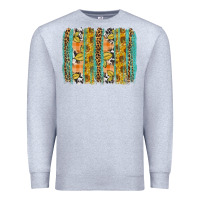Heather Grey Fall sunflower brushstrokes Premium Sweatshirt - NancyCooperArtShop