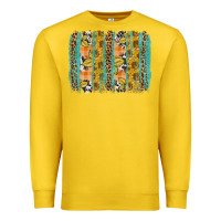 Lemon Fall sunflower brushstrokes Premium Sweatshirt - NancyCooperArtShop